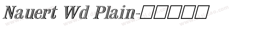 Nauert Wd Plain字体转换
